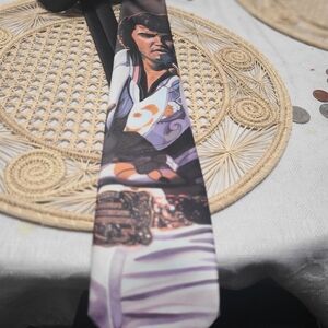 Ralph Marlin Black and White Elvis Presley Musician Necktie